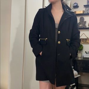 Navy Nautica Peacoat with gold buttons and zippers